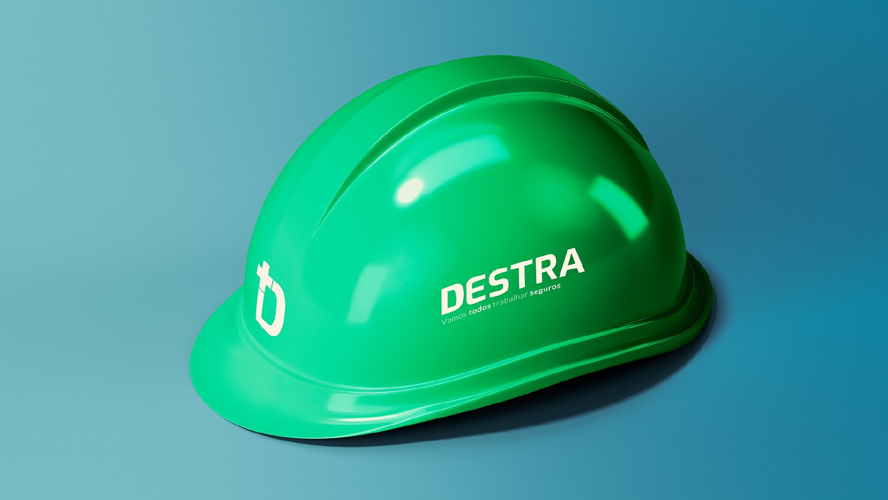 Identidade Destra aplicada em capacete de segurança