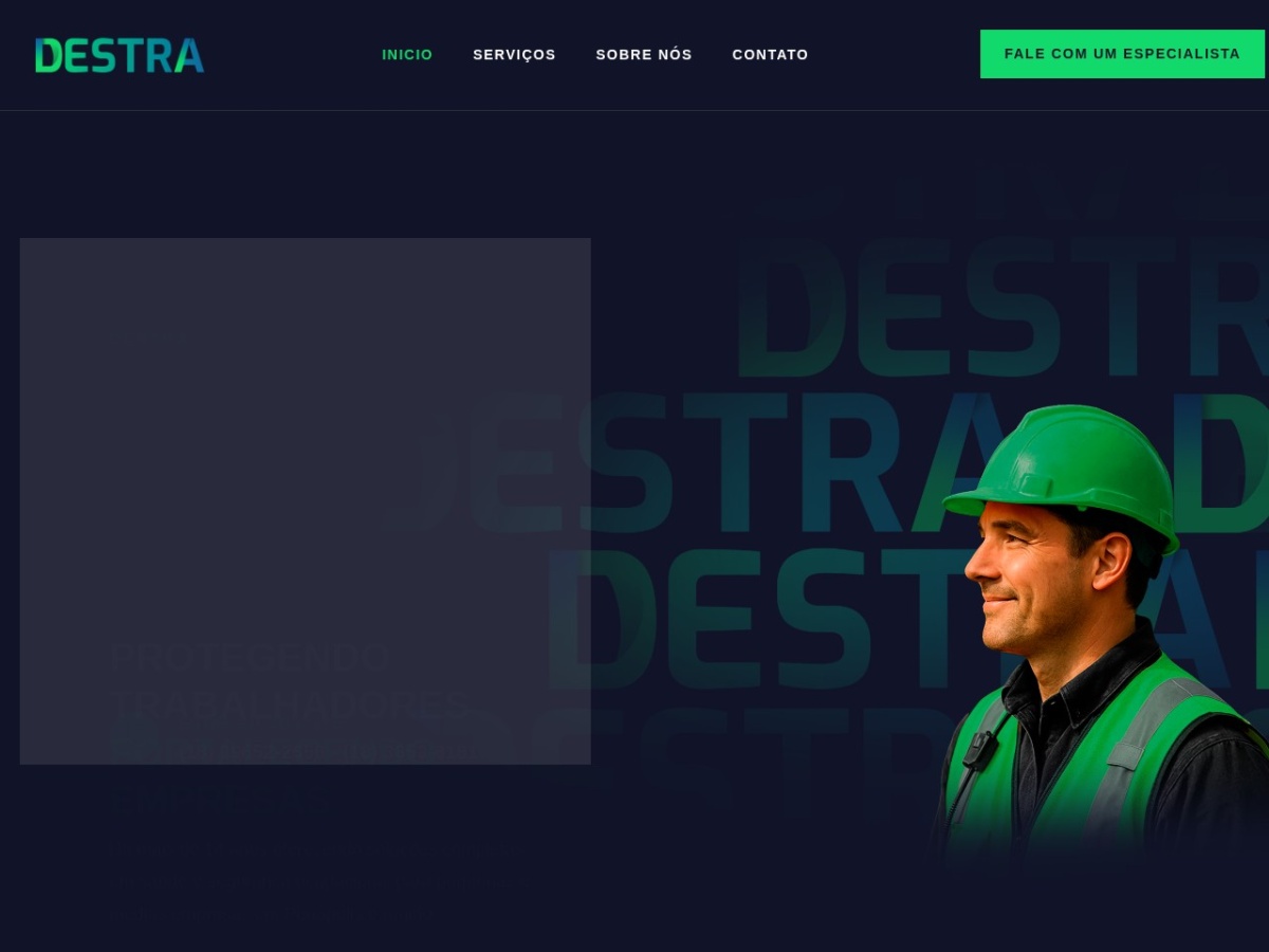 Site Destra Segurança do Trabalho