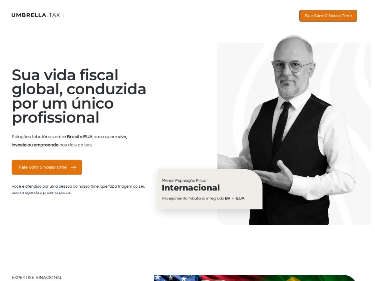Site Umbrella Tax desenvolvido pela Tresend